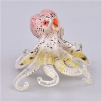 Sculpture Artigianale Collezione Prestige in Glass POLIPO ROSA - POLIPO ROSA